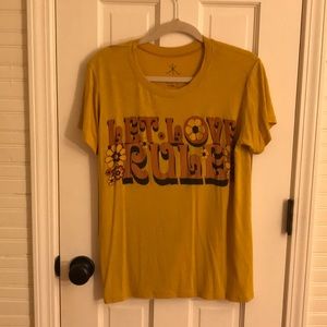 Hippie, “let love rule” shirt. True to size